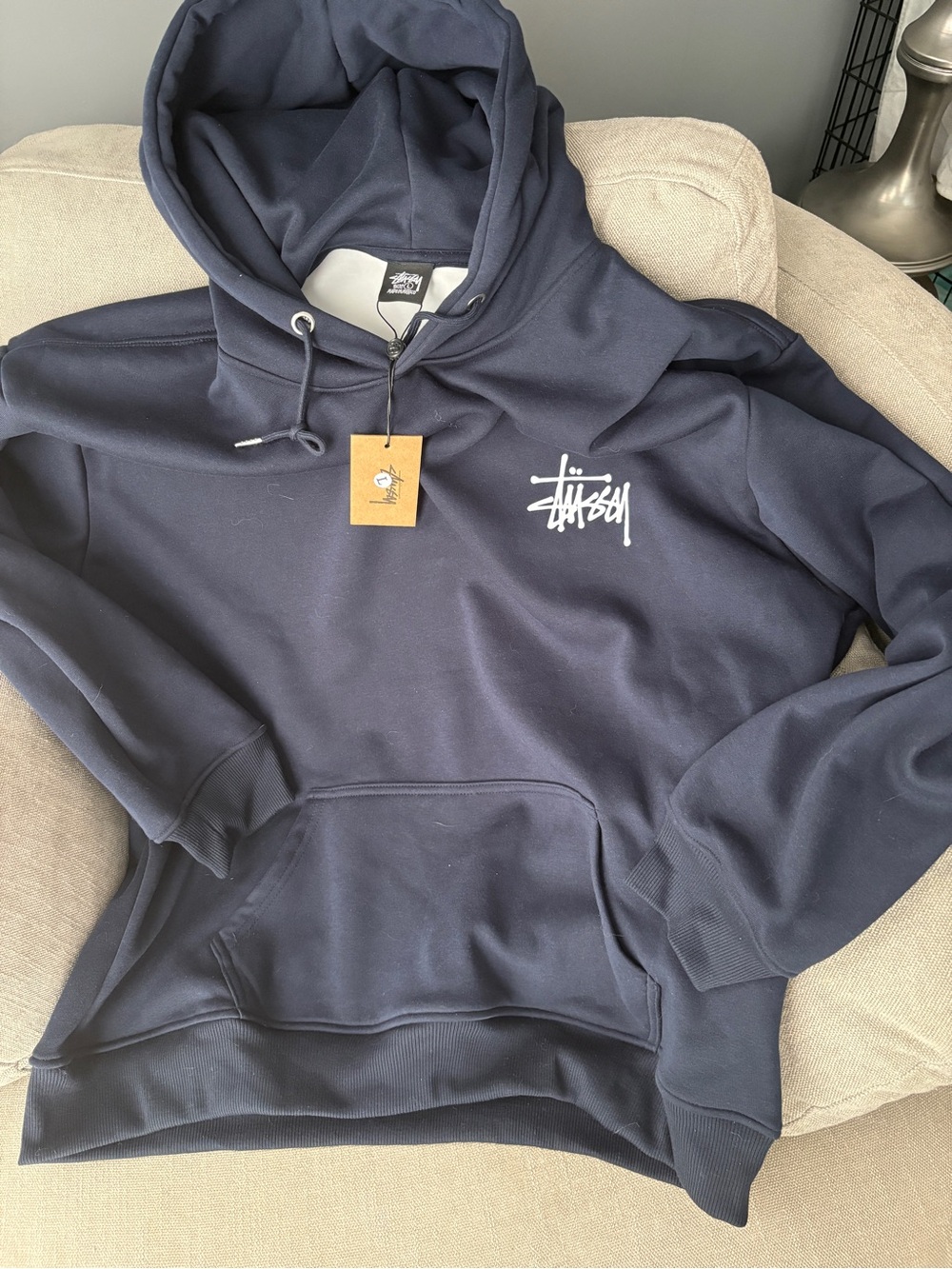Authentic!! Navy Stussy Hoodie NWT